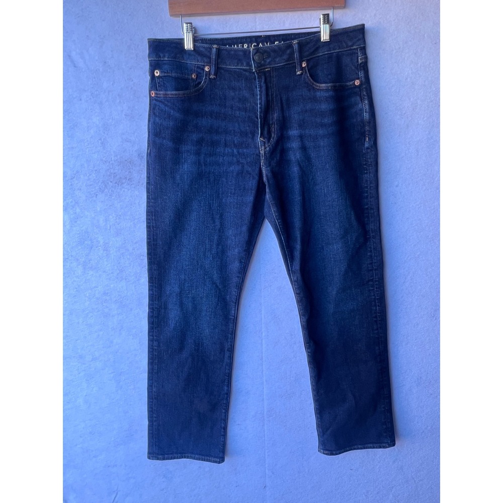 American Eagle Mens Original Bootcut Airflex+ Dark Wash Jeans 33x32